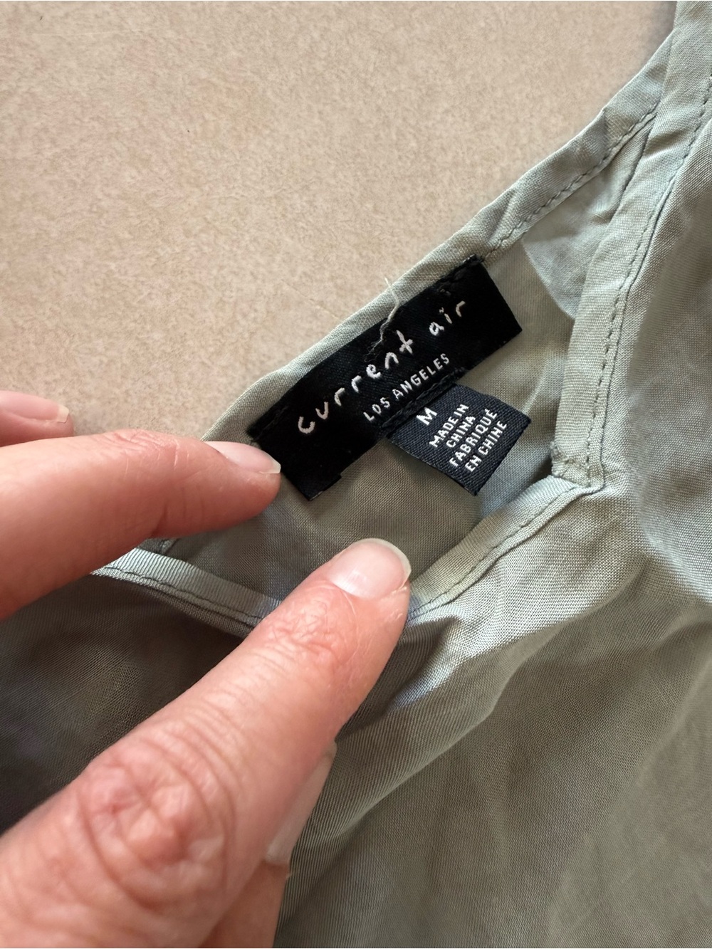 Current Air Olive Seagram Spaghetti Strap Slip Tank Dress - Picture 2 of 7